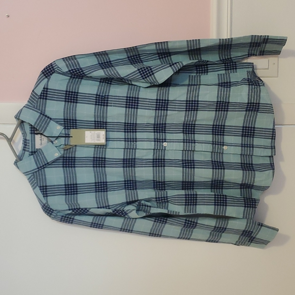 Goodfellow & Co Blue and Green Checked Shirt
